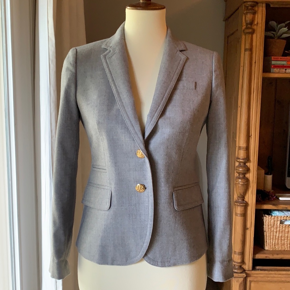 JCrew Schoolboy Blazer Grey Gray Size 2P